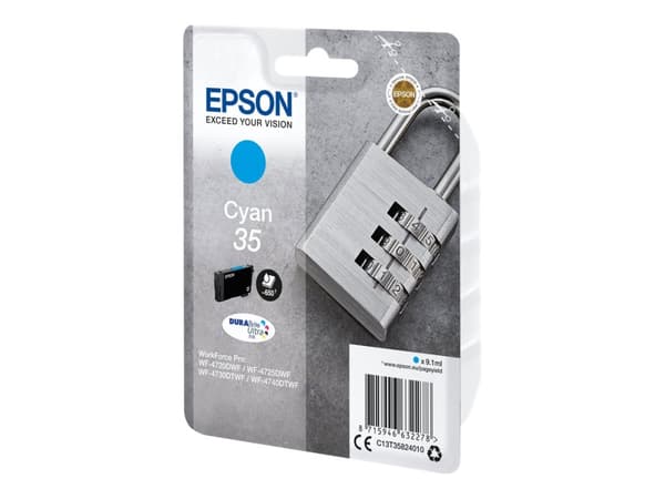 Epson 35 - 9.1 ml - cyan - original - blekkpatron - for WorkForce Pro WF-4720, WF-4720DWF, WF-4725DWF, WF-4730, WF-4730DTWF, WF-4740, WF-4740DTWF