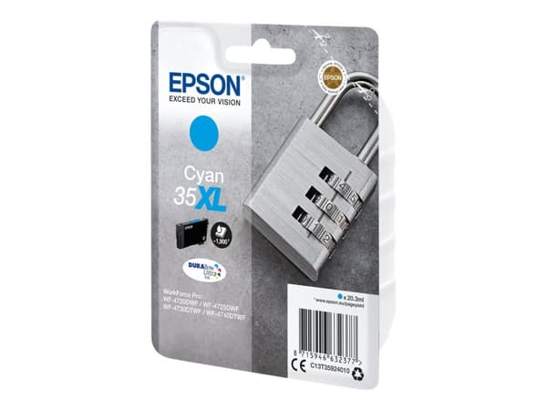 Epson 35XL - 20.3 ml - XL - cyan - original - blister - blekkpatron - for WorkForce Pro WF-4720, WF-4720DWF, WF-4725DWF, WF-4730, WF-4730DTWF, WF-474