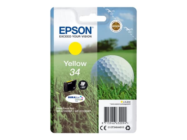 Epson Golf ball Singlepack Yellow 34 DURABrite Ultra Ink