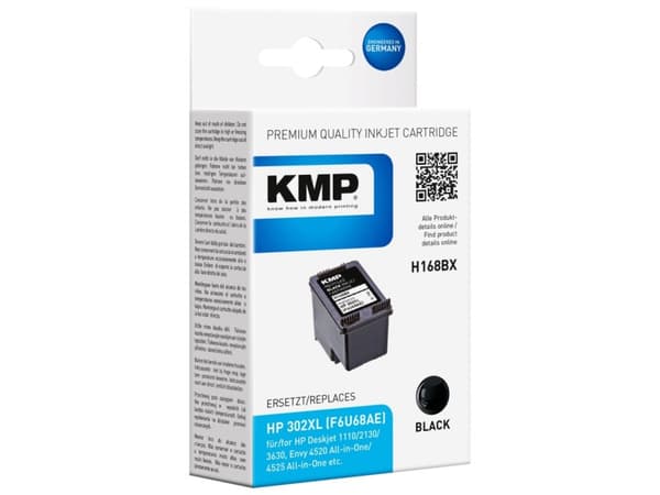 KMP H168BX - 15 ml - svart - kompatibel - blekkpatron (alternativ for: HP 302XL, HP F6U68AE) - for HP Deskjet 1110, 21XX, 36XX; ENVY 45XX; Officejet