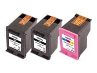 Peach Multi Pack Plus - 3-pack - svart, färg (cyan, magenta, gul) - kompatibel - bläckpatron (alternativ för: HP 302XL) - för HP Deskjet 1110, 21XX,