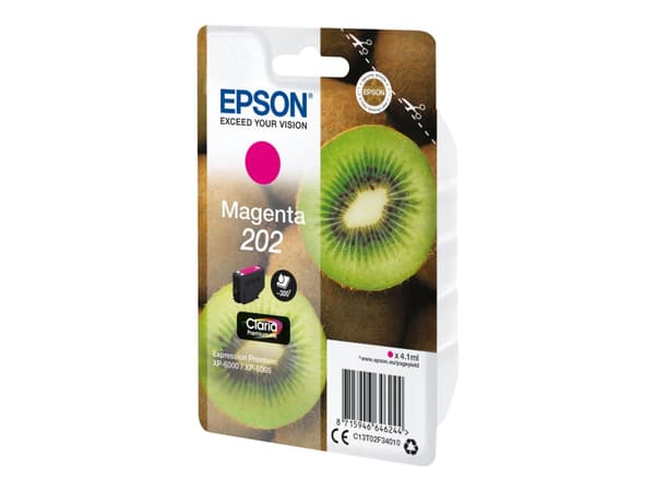 Epson 202 - 4.1 ml - magenta - original - blister - bläckpatron - för Expression Premium XP-6000, XP-6005, XP-6100, XP-6105