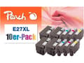 Miniatyrbilde 5 av 5: Peach Combi-Pack E27XL - 10-pack - svart, gul, cyan, magenta - kompatibel - gjenfabrikert - blekkpatron (alternativ for: Epson 27XL, Epson T2714) - f