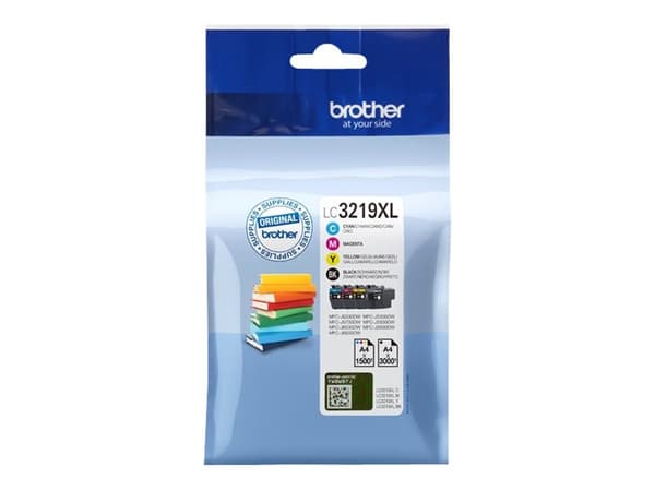 Brother LC3219XLVAL, 3000 sivua, 1500 sivua, Musta, Syaani, Magenta, Keltainen, 4 kpl