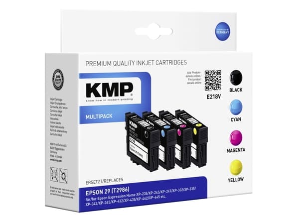 KMP MULTIPACK E218V - 4-pack - svart, gul, cyan, magenta - kompatibel - bläckpatron (alternativ för: Epson 29, Epson T2986) - för Epson Expression Ho