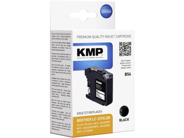 KMP B56, Høyt (XL) utbytte, Sort, Pigmentbasert blekk, 50 ml, 2400 sider