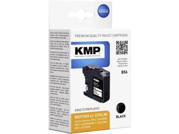 KMP B56, Høyt (XL) utbytte, Sort, Pigmentbasert blekk, 50 ml, 2400 sider