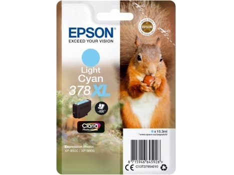 Epson Squirrel Singlepack Light Cyan 378XL Claria Photo HD Ink