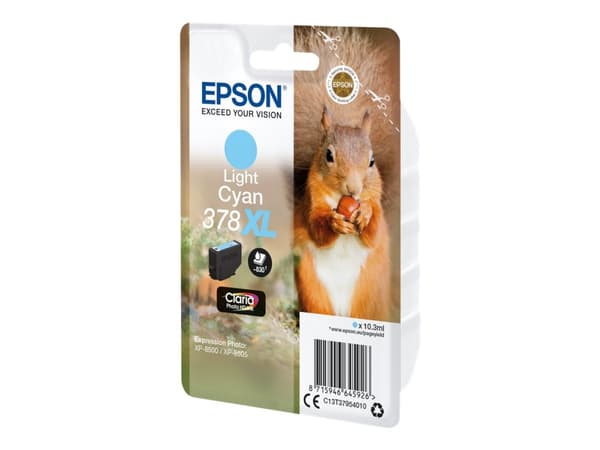Epson Squirrel Singlepack Light Cyan 378XL Claria Photo HD Ink
