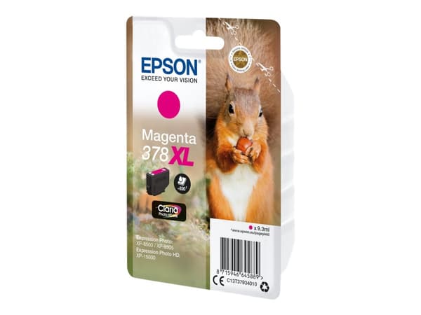 Epson 378XL - 9.3 ml - XL - magenta - original - blister - blekkpatron - for Expression Home XP-8605, 8606; Expression Home HD XP-15000; Expression P