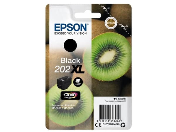 Epson Kiwi Singlepack Black 202XL Claria Premium Ink