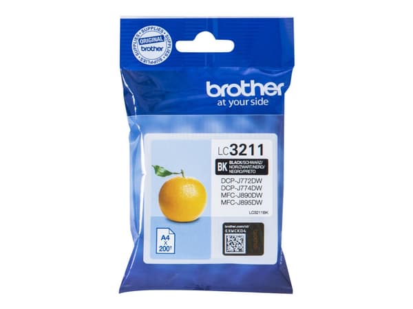 Brother LC3211BK - Svart - original - blekkpatron - for Brother DCP-J572, DCP-J772, DCP-J774, MFC-J890, MFC-J895