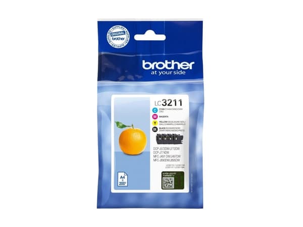 Brother LC-3211VAL bläckpatroner Original Standardavkastning Svart, Cyan, Magenta, Gul