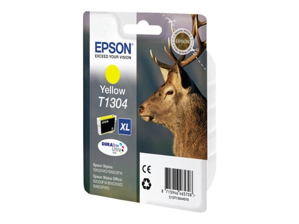 Epson T1304 - 10.1 ml - gul - original - blister - blekkpatron - for Stylus Office BX630, BX635, BX935; WorkForce WF-3010, 3520, 3530, 3540, 7015, 75