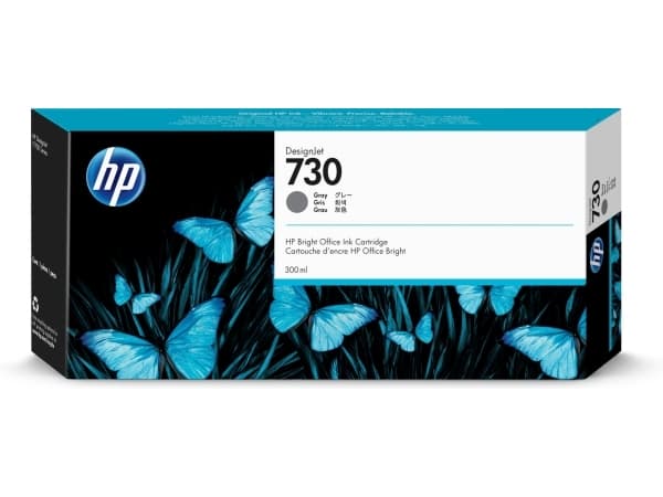 HP 730 - 300 ml - høykapasitets - grå - original - DesignJet - blekkpatron - for DesignJet SD Pro MFP, T1600, T1600dr, T1700, T1700dr, T1708, T1708dr