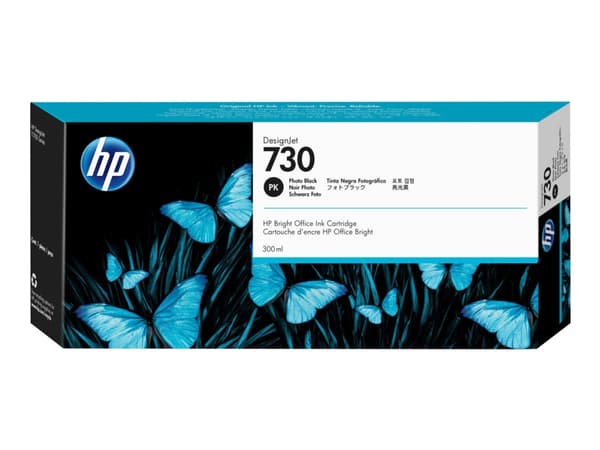 HP 730 - 300 ml - hög kapacitet - foto-svart - original - DesignJet - bläckpatron - för DesignJet SD Pro MFP, T1600, T1600dr, T1700, T1700dr, T1708,