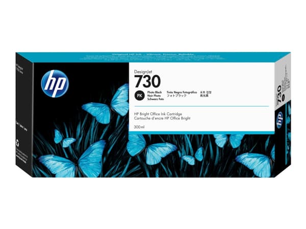 HP 730 - 300 ml - hög kapacitet - foto-svart - original - DesignJet - bläckpatron - för DesignJet SD Pro MFP, T1600, T1600dr, T1700, T1700dr, T1708,
