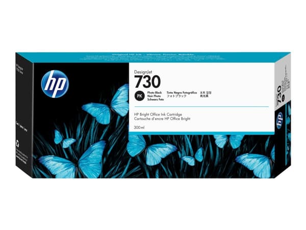 HP 730 - 300 ml - hög kapacitet - foto-svart - original - DesignJet - bläckpatron - för DesignJet SD Pro MFP, T1600, T1600dr, T1700, T1700dr, T1708,