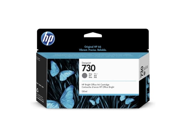 HP 730 - 130 ml - grå - original - DesignJet - bläckpatron - för DesignJet SD Pro MFP, T1600, T1600dr, T1700, T1700dr, T2600, T2600dr
