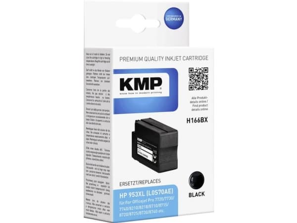 KMP H166BX - 55 ml - Lång livslängd - svart - kompatibel - bläckpatron (alternativ för: HP 953XL, HP L0S70AE) - för HP Officejet Pro 7740, 8210, 8216