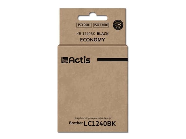 Actis KB-1240BK, Standard utskriftsproduksjon, Pigmentbasert blekk, 19 ml, 1 stykker, Enkeltpakke