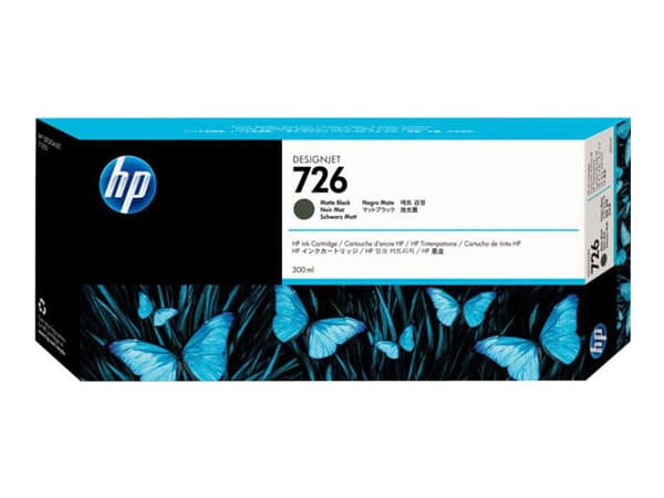 HP 726 - 300 ml - matt svart - original - DesignJet - blekkpatron - for DesignJet SD Pro MFP, T1200, T1200ps, T1300, T2300