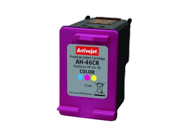 Activejet AH-46CR, Korkea (XL) värintuotto, Väriainepohjainen muste, 35 ml, 21 ml, 1 kpl