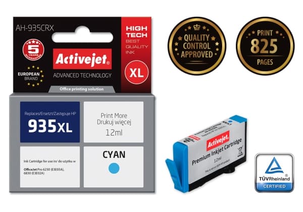 Activejet AH-935CRX, Høyt (XL) utbytte, Cyan, 12 ml, 1 stykker, Enkeltpakke