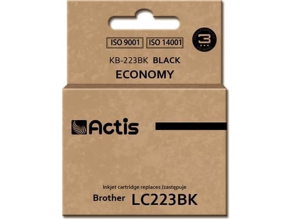 Actis cartridge KB-223Bk replacement Brother LC223BK Standard 16 ml - Kompatibel - Tintenpatrone, Standard utskriftsproduksjon, Pigmentbasert blekk,