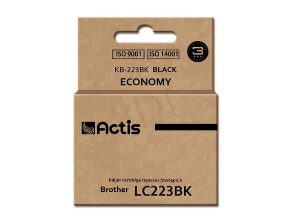 Actis cartridge KB-223Bk replacement Brother LC223BK Standard 16 ml - Kompatibel - Tintenpatrone, Standard utskriftsproduksjon, Pigmentbasert blekk,