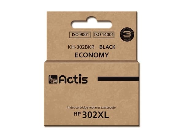 Actis cartridge KH-302BKR for Hewlett Packard compatible HP 302XL F6U68AE standard - Kompatibel - Tintenpatrone, Høyt (XL) utbytte, Pigmentbasert ble