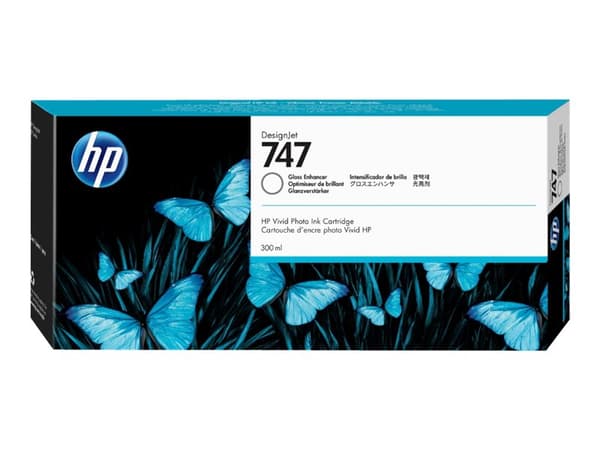 HP 747 - 300 ml - glansforsterker - original - DesignJet - blekkpatron - for DesignJet Z9+ PostScript, Z9+dr, Z9+dr PostScript