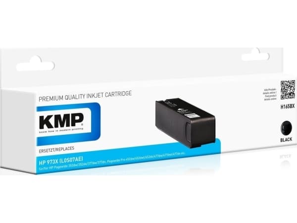 KMP H165BX, Høyt (XL) utbytte, Sort, Pigmentbasert blekk, 217,5 ml, 10000 sider