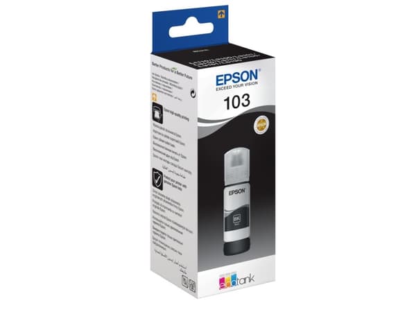 Epson 103 - 65 ml - svart - original - blekkrefill - for Epson L1210, L3210, L3211, L3250, L3251, L3256, L3260, L3266, L5296; EcoTank L11050, L1250