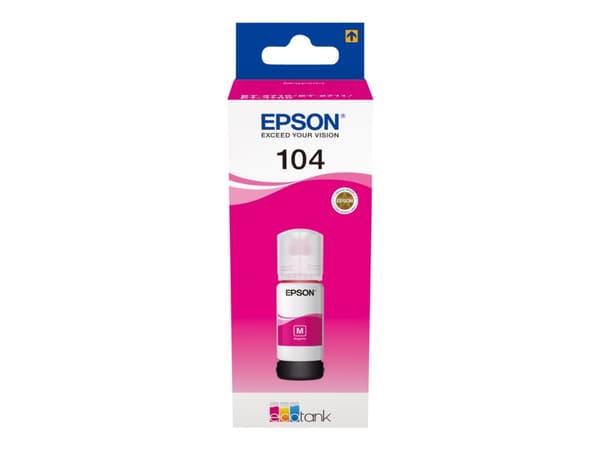 Epson EcoTank 104 - 65 ml - magenta - original - bläcktank - för EcoTank ET-14100, 1810, 2721, 2810, 2811, 2812, 2814, 2815, 2820, 2821, 2825, 2826,