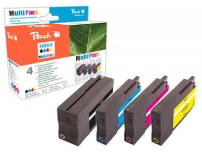 Peach PI300-721, Sort, Cyan, Fiolblå, Gult, Pigmentbasert blekk, Pigmentbasert blekk, 3 stykker