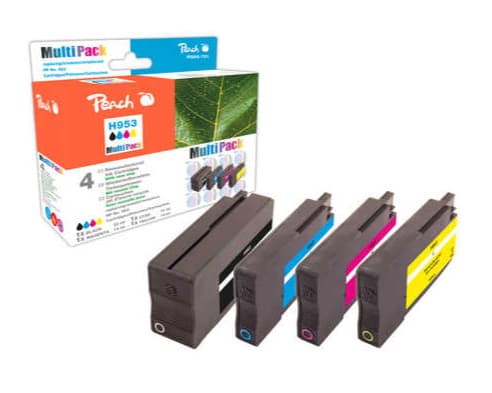 Peach PI300-721, Sort, Cyan, Fiolblå, Gult, Pigmentbasert blekk, Pigmentbasert blekk, 3 stykker