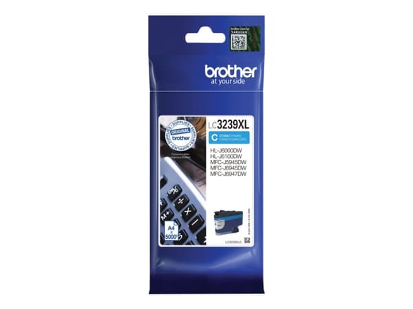 Brother LC3239XLC - Cyan - original - blekkpatron - for Brother HL-J6000DW, HL-J6100DW, MFC-J5945DW, MFC-J6945DW, MFC-J6947DW