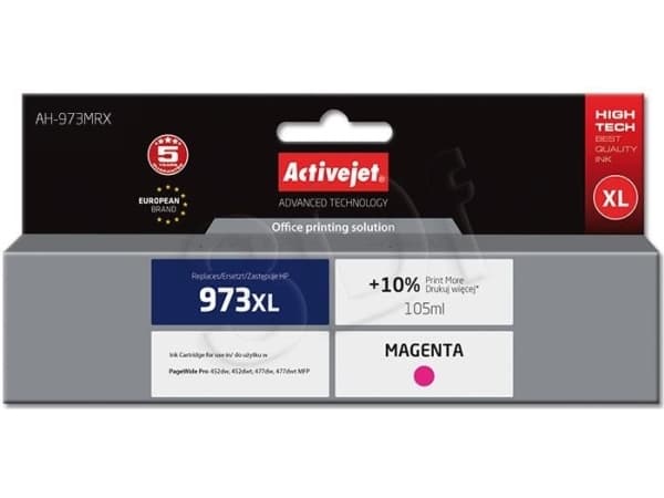 Activejet AH-973MRX, Høyt (XL) utbytte, Fiolblå, Fargestoffbasert blekk, 105 ml, 1 stykker, Enkeltpakke