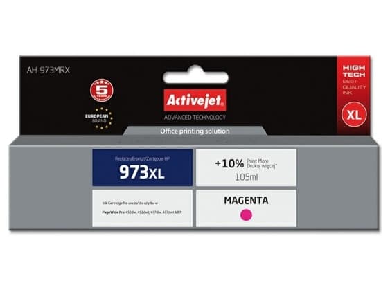 Activejet AH-973MRX, Høyt (XL) utbytte, Fiolblå, Fargestoffbasert blekk, 105 ml, 1 stykker, Enkeltpakke