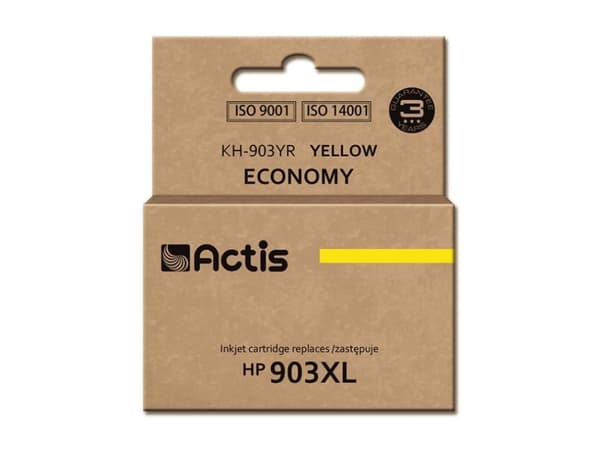 Actis KH-903YR, Høyt (XL) utbytte, Gult, Fargestoffbasert blekk, 12 ml, 1 stykker, Enkeltpakke