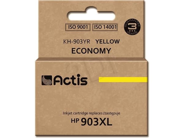 Actis KH-903YR, Høyt (XL) utbytte, Gult, Fargestoffbasert blekk, 12 ml, 1 stykker, Enkeltpakke