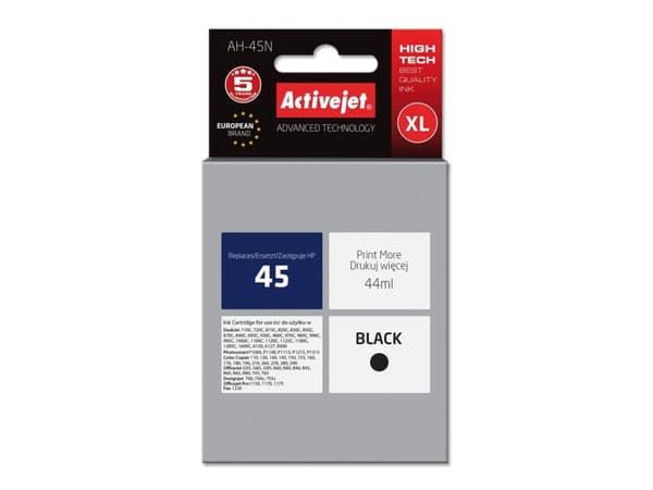 Activejet AH-45N, Høyt (XL) utbytte, Pigmentbasert blekk, 44 ml, 1 stykker, Enkeltpakke