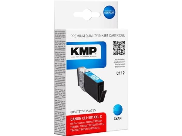 KMP 1578,0203, Ekstra (super) høyt utbytte, Cyan, 11,7 ml, 1 stykker, 820 sider