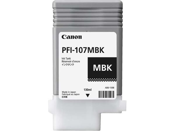 Canon PFI-107 MBK - 130 ml - matt svart - original - blekktank - for imagePROGRAF iPF670, iPF680, iPF685, iPF770, iPF780, iPF785