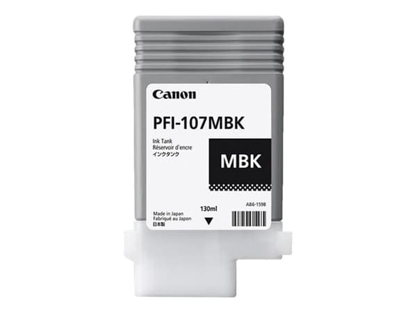 Canon PFI-107 MBK - 130 ml - matt svart - original - blekktank - for imagePROGRAF iPF670, iPF680, iPF685, iPF770, iPF780, iPF785