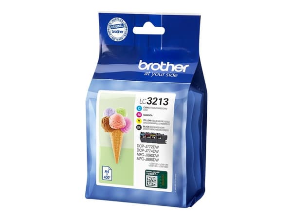 Brother LC3213 Value Pack - 4-pack - svart, gul, cyan, magenta - original - blekkpatron - for Brother DCP-J772DW, DCP-J774DW, MFC-J890DN, MFC-J890DW,