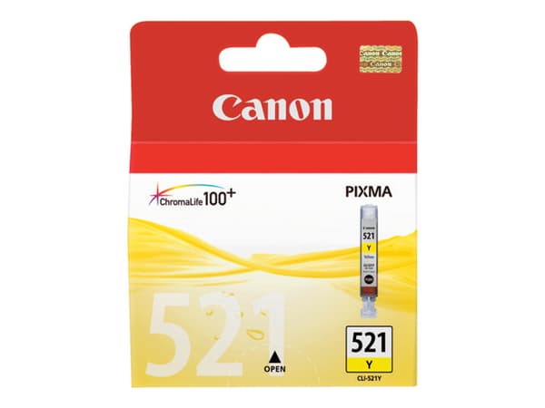 Canon CLI-521Y - 9 ml - gul - original - förpackning med stöldmärkning - bläcktank - för PIXMA iP3600, iP4700, MP540, MP550, MP560, MP620, MP630, MP6
