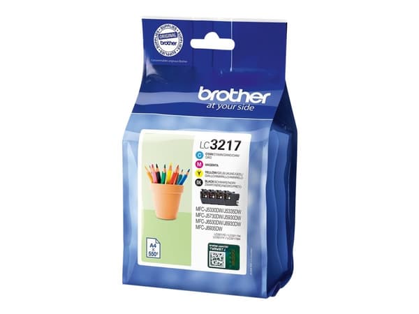 Brother LC3217 Value Pack - 4-pack - svart, gul, cyan, magenta - original - blekkpatron - for Brother MFC-J5330, J5730, J5930, J6530, J6935; Business