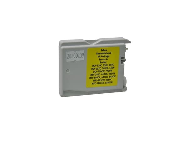 V7 - Gul - kompatibel - OEM - gjenfabrikert - blekkpatron - for Brother DCP-350, 353, 357, 560, 750, 770, MFC-3360, 465, 5460, 5860, 660, 680, 845, 8